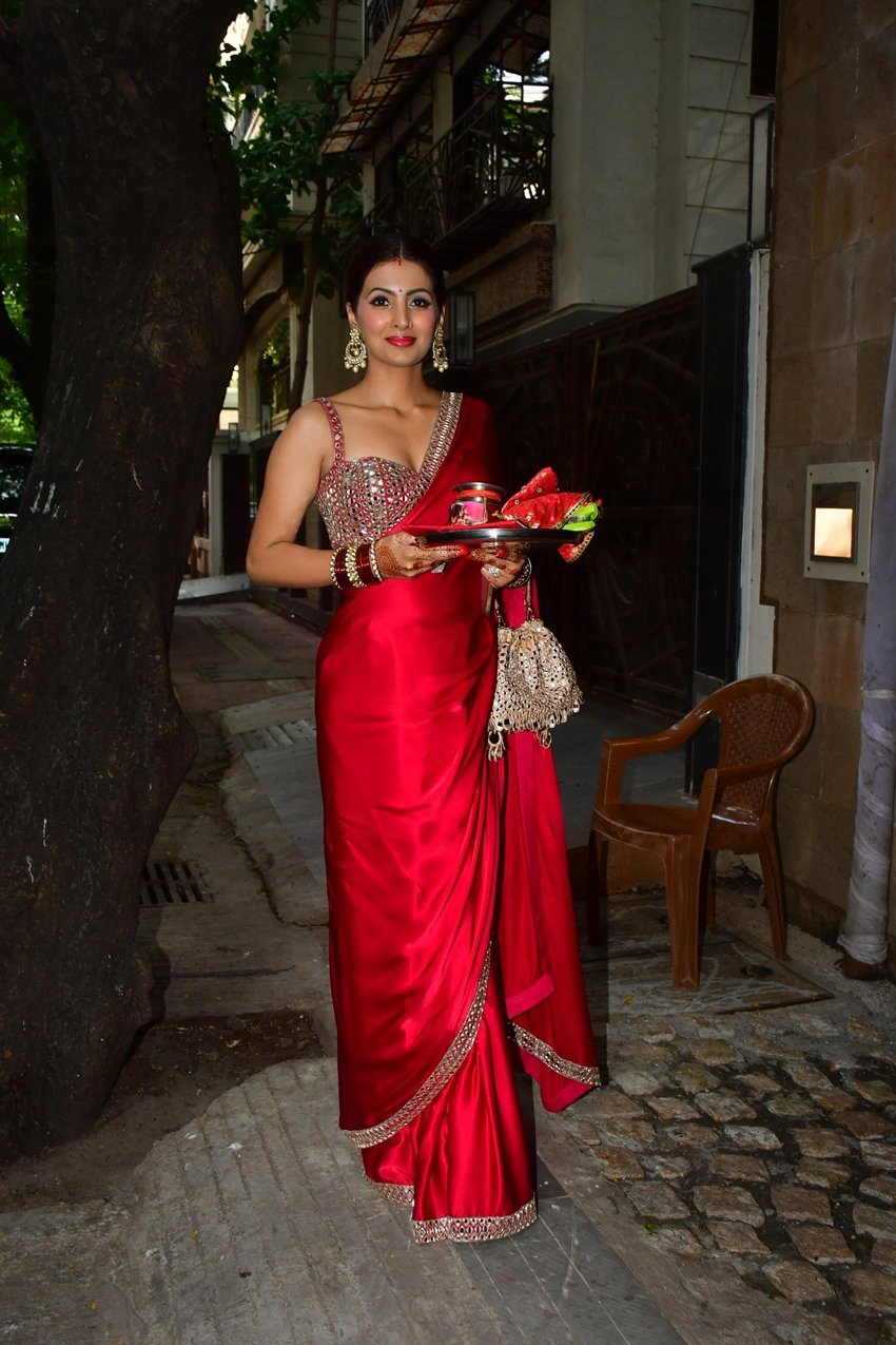 Geeta Basra Karwa Chauth look