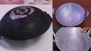 How to clean kadai, How to clean burnt aluminium utensils , kadai saaf karne ka tarika