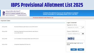 IBPS provisional allotment 2025, IBPS JA PO SO RRB allotment list, IBPS allotment list download, IBPS provisional allotment direct link