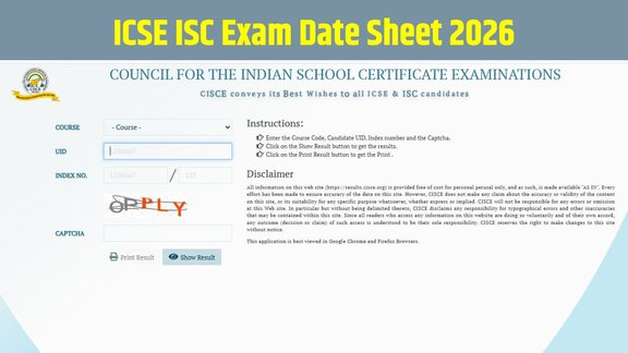ICSE 2026 Date Sheet, ISC 2026 Date Sheet, CISCE Exam Timetable 2026, ICSE 2026 Exam Dates, ISC 2026 Exam Schedule, ICSE 2026 PDF, ISC 2026 PDF Download