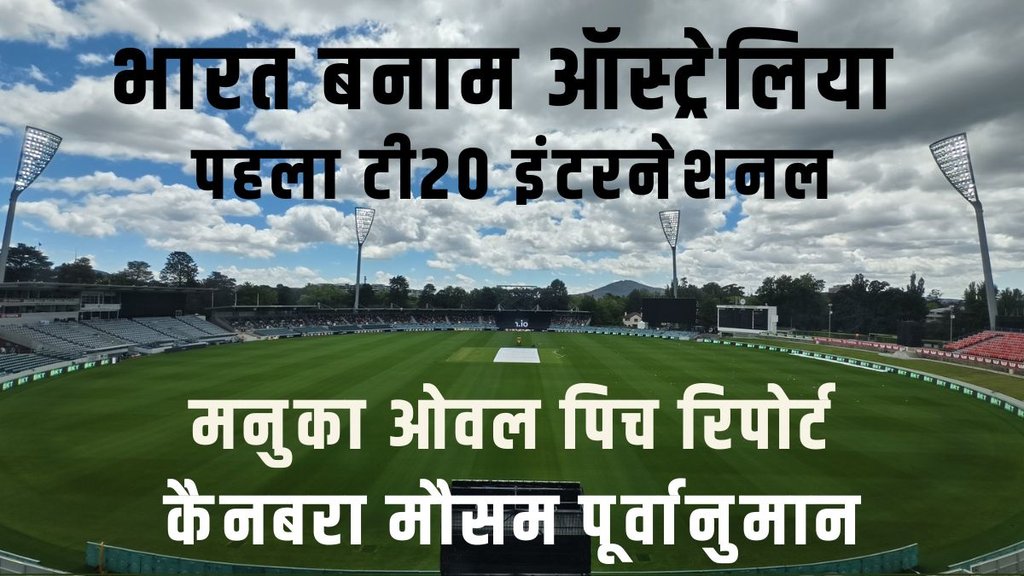 IND vs AUS 1st T20I Match, Manuka Oval Pitch Report, Canberra Weather Forecast IND vs AUS 1st T20I Match, Manuka Oval Pitch Report, Canberra Weather Forecast