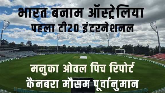 IND vs AUS 1st T20I Match, Manuka Oval Pitch Report, Canberra Weather Forecast