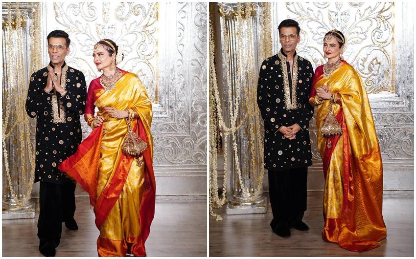 Rekha With Karan Johar in Manish Malhotra’s Diwali bash