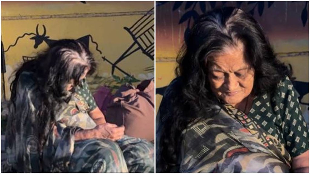 Viral Video, Trending Video, Old Woman, Mother on street, son, daughter in law,