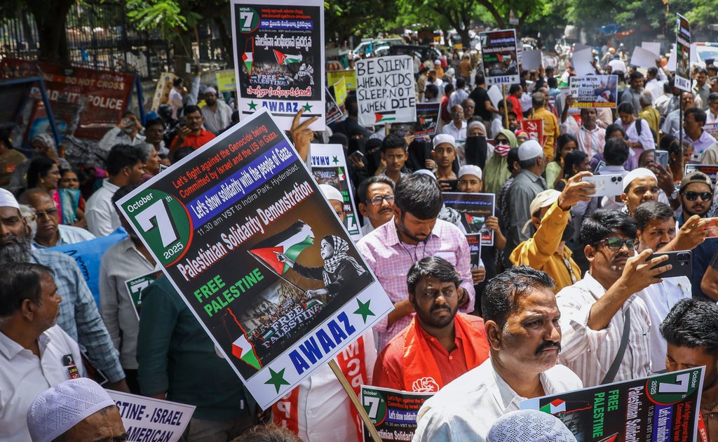 pro-Palestine protest, pro-Palestine protest ABVP clash, student protest Hyderabad,