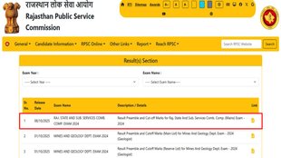 RPSC RAS Mains Result, RPSC RAS Main Exam 2024,