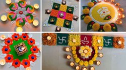 दिवाली पर थाली-चूड़ी और दीये से सिर्फ 5 मिनट में बनाएं सुंदर रंगोली, ये रहा बनाने का आसान तरीका और 10 सुंदर डिजाइन्स | Diwali Rangoli Design