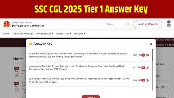 SSC CGL 2025 Tier 1 answer key, SSC CGL 2025 Tier 1 answer key released, SSC CGL 2025 Tier 1 answer key out, SSC CGL 2025 Tier 1 answer key released, SSC CGL 2025 Tier 1 answer key direct link