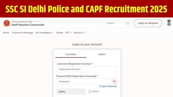 SSC SI 2025, Delhi Police Sub-Inspector Recruitment, CAPF SI Recruitment, SSC Application 2025, Sub-Inspector Eligibility, SSC Online Application