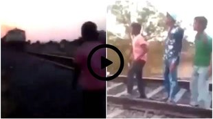 Trending Video, Viral Video, Train Accident, three friend railway track