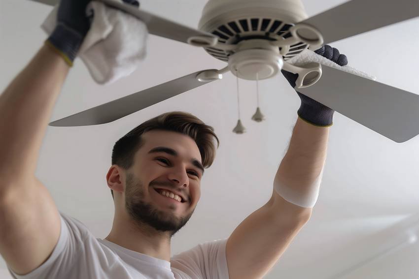 ceiling fan cleaning hacks