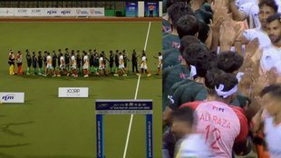 IND vs PAK Hockey teams high five no handshake match ties 3-3 sultan johor cup junior