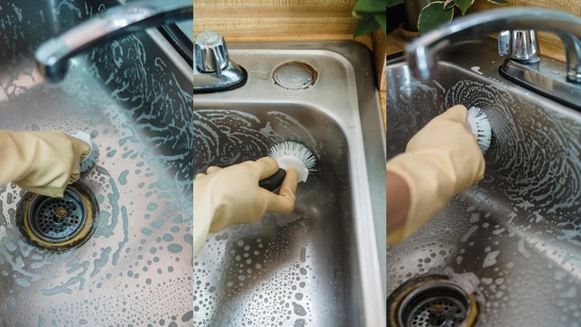 kitchen sink cleaning