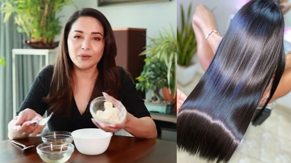 Madhuri Dixit hair care tips | how to make Banana Hair Mask | Madhuri Dixit Hair Mask