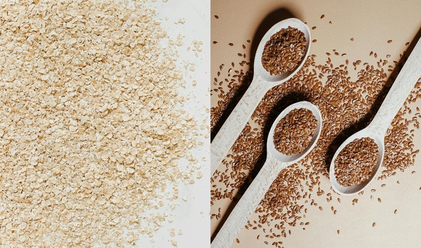 oats and flaxseeds