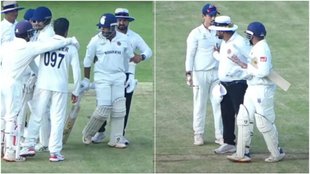 Prithvi Shaw Angry on Musheer Khan Try to Hit Bat Big Fight On Ground Video