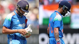 IND vs AUS Rohit sharma flops virat kohli duck perth ODI team india trouble rain interruption