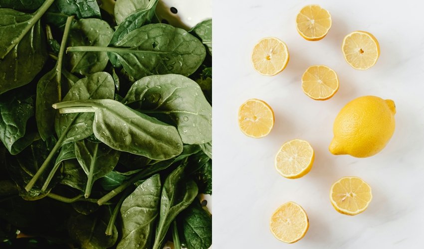 spinach and lemon