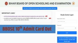BBOSE 10th Admit Card, Bihar Board Open School Education,