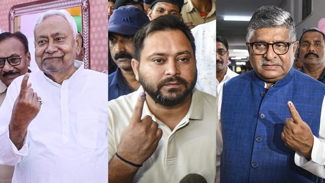 Bihar Election 2025 Phase 1 Voting Political Heavyweights Cast Their Ballots