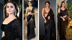 सहेली की होनी वाली है सगाई या शादी तो पार्टी में पहनने के लिए खरीदें Bold & Beautiful Black Saree , बैकलेस ब्लाउज सिलवा कर लूट लें महफिल
