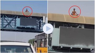 Viral Video, Video Viral, Trending Video, Delhi Man Video viral, meditates Video viral,