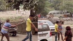 झाड़ू से पीटते रहे पिता, बेटे ने पलट कर नहीं दिया जवाब तक, Viral Video देख यूजर्स बोले – भाई तुम्हारे लिए दिल से इज्जत
