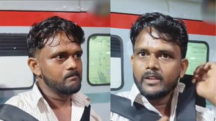 Father crying while talking about daughter at railway station