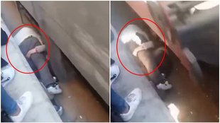 Railway Track, Video Viral, Father saved daughter,