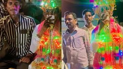 दूल्हा है या दिवाली का घरौंदा… शख्स ने शादी में पहन लिए ऐसे कपड़े-माला, Viral Video देख यूजर्स हंस-हंसकर हो गए लोटपोट