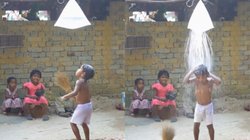 प्लास्टिक बैग से लड़के ने नहाने के लिए बना लिया जुगाड़ झरना, Viral Video देख यूजर्स बोले – बीरबल का चेला है यह बच्चा