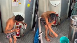 ट्रेन में शैंपू लगाकर नहाने लगा शख्स, देखते रह गए सभी यात्री, Viral Video देख यूजर्स बोले – बड़े खतरनाक लोग हैं यार