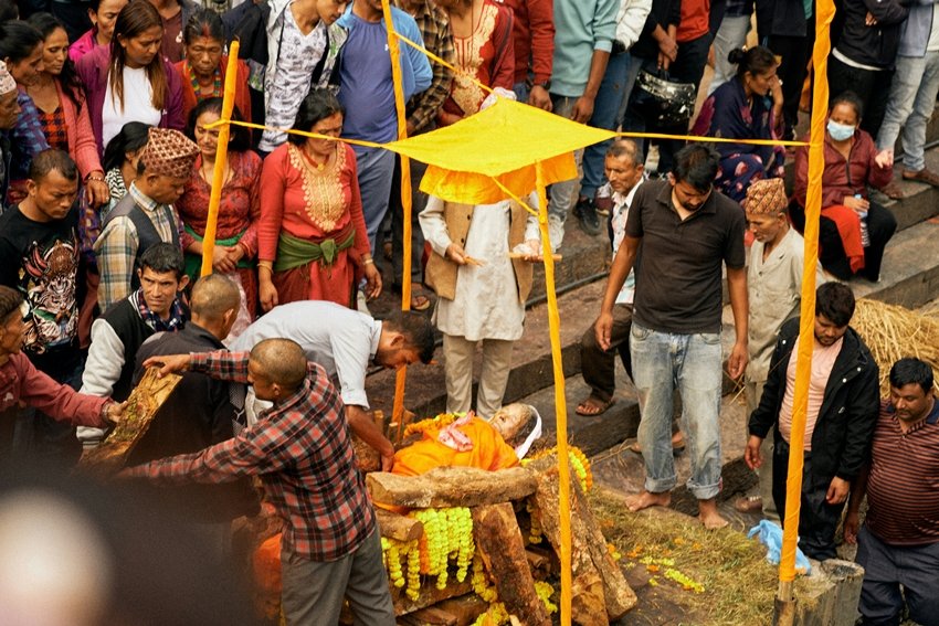 Ganga water in mouth ritual