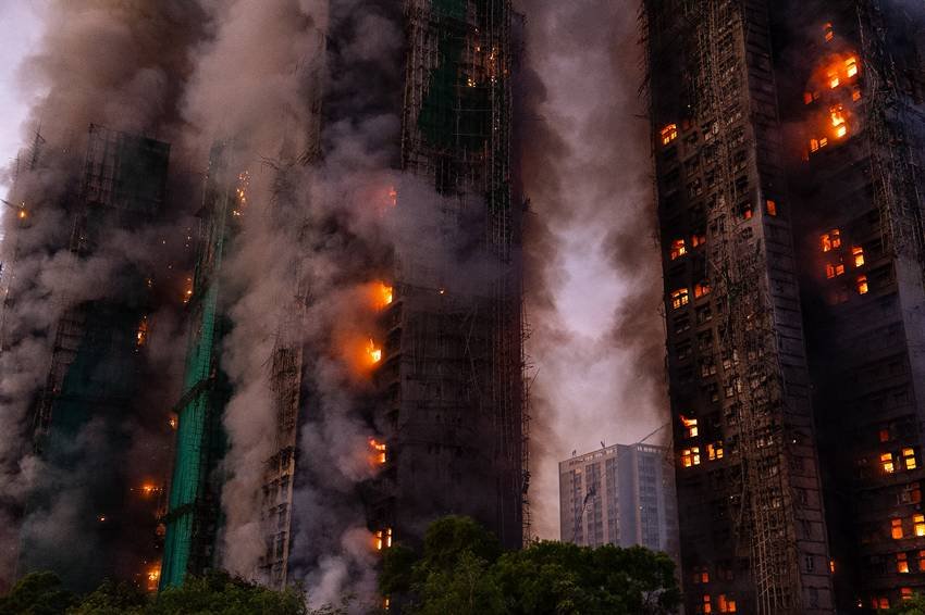 reason behind Hong Kong blaze