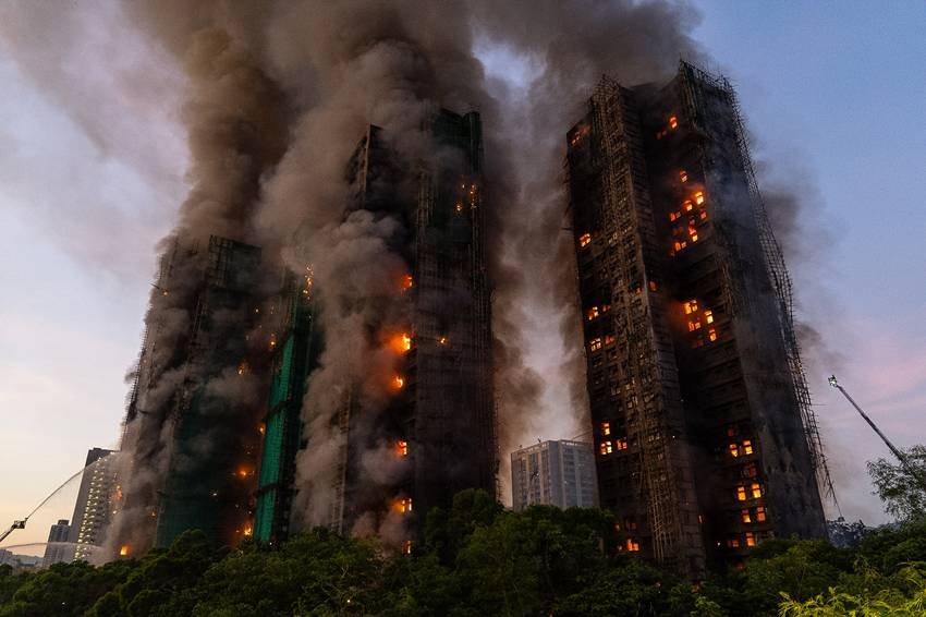 bamboo scaffold fire risk