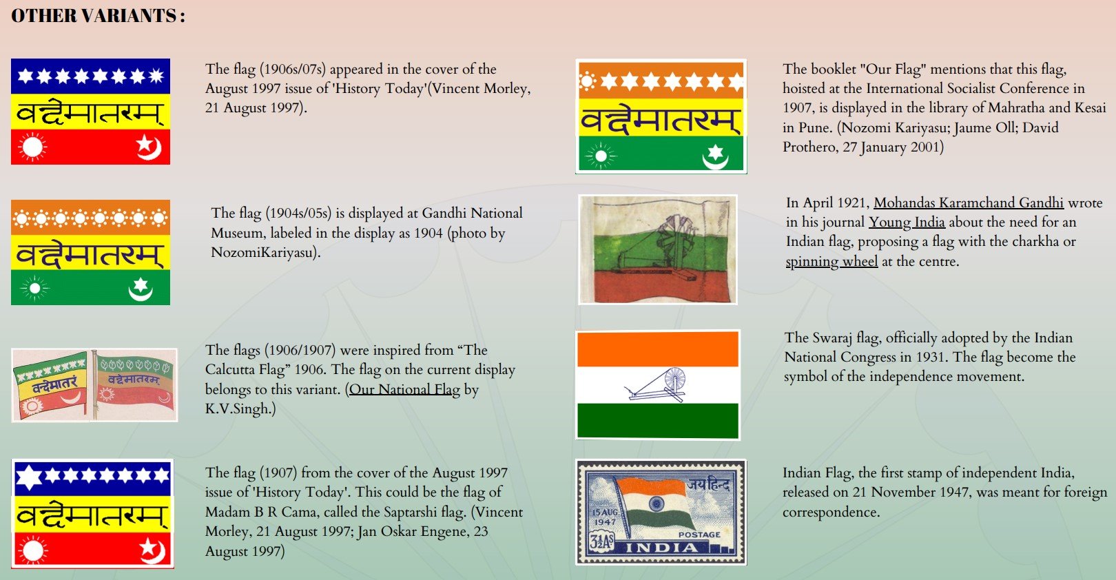 Vande Mataram Flag History