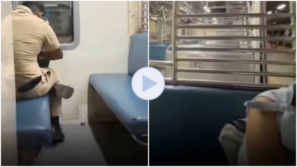 Mumbai Local Train, Viral Video, Trending Video, Mumbai Policeman, Local Train Video viral,
