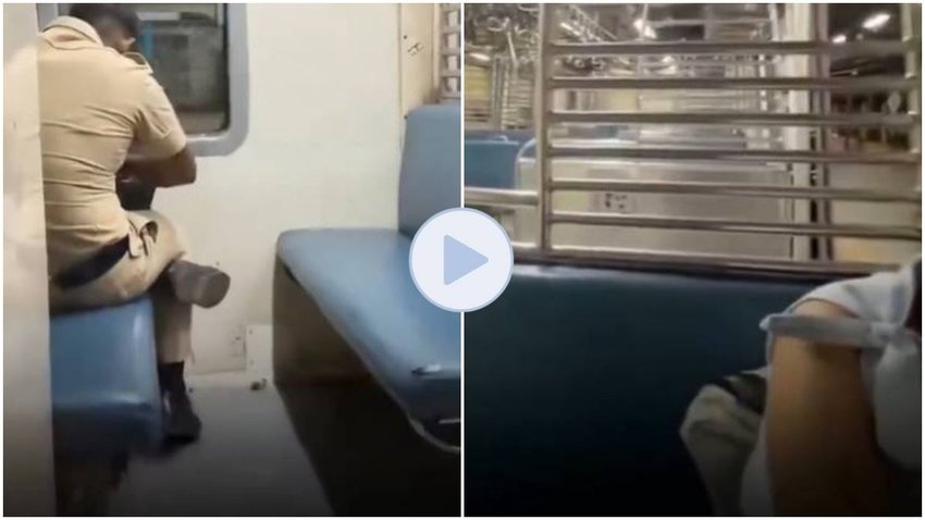 Mumbai Local Train, Viral Video, Trending Video, Mumbai Policeman, Local Train Video viral,