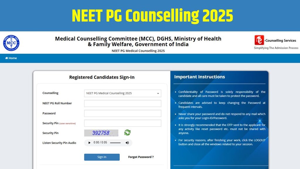 NEET PG Counselling 2025, NEET PG Choice Filling 2025, NEET PG Round 1 Counselling, MCC Counselling 2025, NEET PG Seat Allotment 2025 NEET PG Counselling 2025, NEET PG Choice Filling 2025, NEET PG Round 1 Counselling, MCC Counselling 2025, NEET PG Seat Allotment 2025