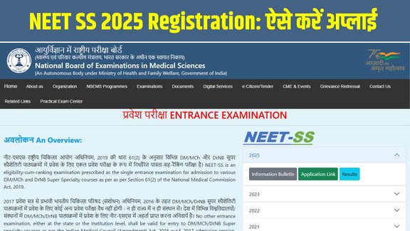 NEET SS 2025 Registration, NEET SS 2025 Application Form, NEET SS 2025 Eligibility, NEET SS 2025 Exam Date, NBEMS NEET SS 2025, NEET SS 2025 Apply Online
