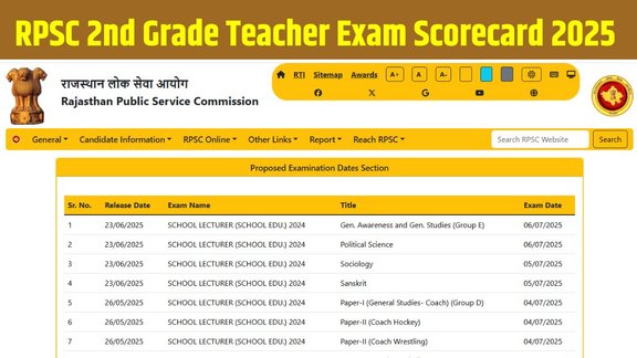 RPSC 2nd Grade Scorecard 2025, RPSC 2nd Grade Teacher Result, RPSC Scorecard Download, Rajasthan 2nd Grade Teacher Exam 2025, RPSC Senior Teacher Result