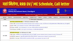 RRB DV/ ME Schedule, call letter: आरआरबी ने जारी किया डॉक्यूमेंट वेरिफिकेशन और मेडिकल परीक्षा का शेड्यूल, ऐसे करें कॉल लेटर डाउनलोड