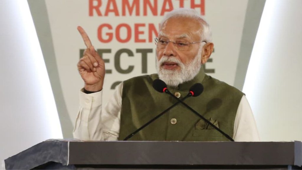 Ramnath Goenka Lecture | PM Modi | Delhi | Ramnath Goenka Lecture | PM Modi | Delhi |