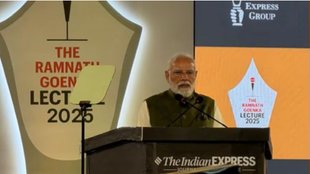 Ramnath Goenka Lecture, pm modi Ramnath Goenka Lecture, Ramnath ji always supported the truth say pm modi