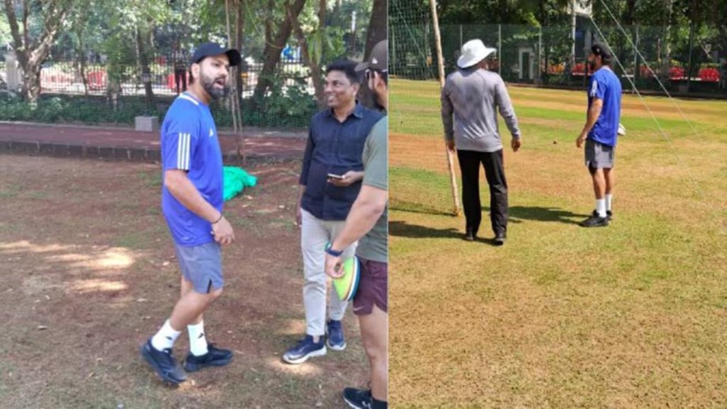 Rohit Sharma bkc net,Rohit Sharma appearance at bkc nets, ranji trophy, Rohit Sharma practice BKC nets