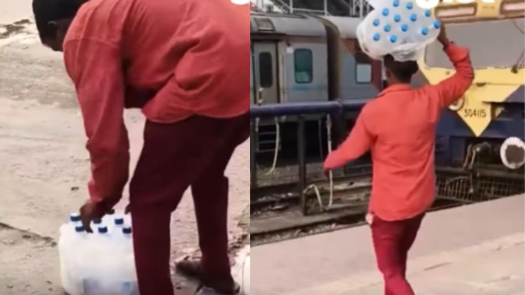 UP railway vendor refilling fake mineral water bottles