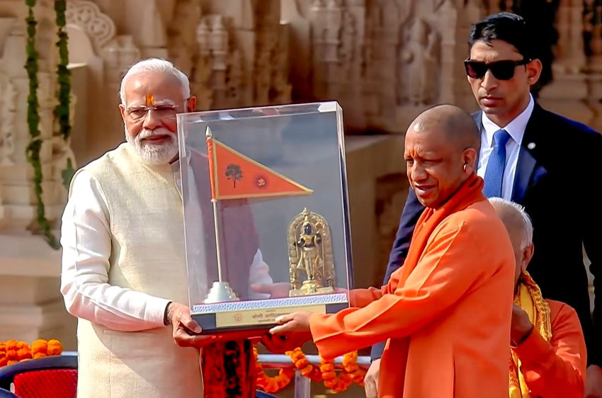 PM Modi Offers Prayers Before Hoisting Dhwaja at Ram Mandir