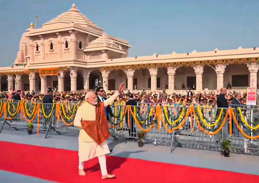 Bhagwa Flag Waves, Faith Awakens: Ayodhya Witnesses Majestic Celebration