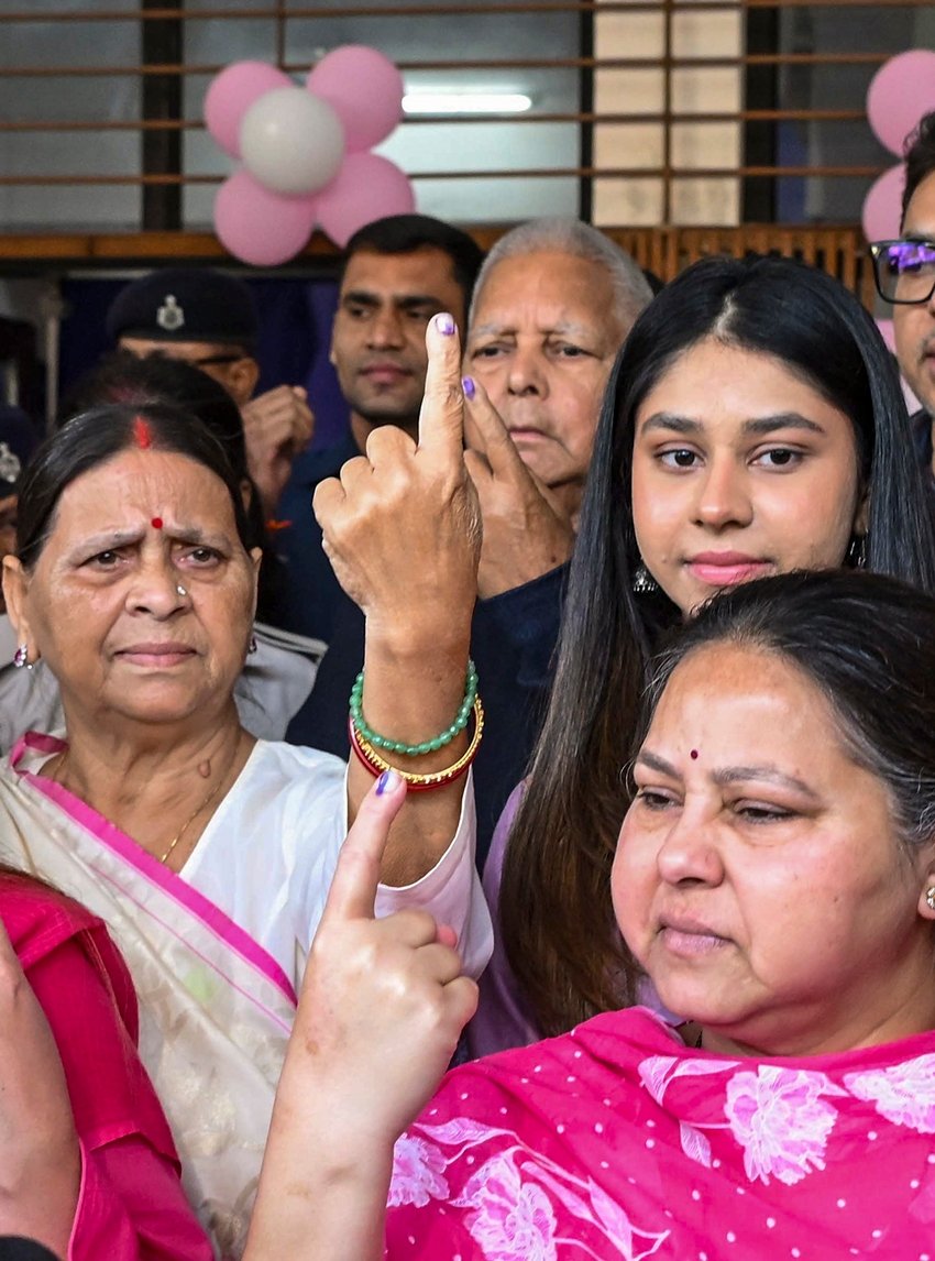 Lalu Prasad Yadav voting