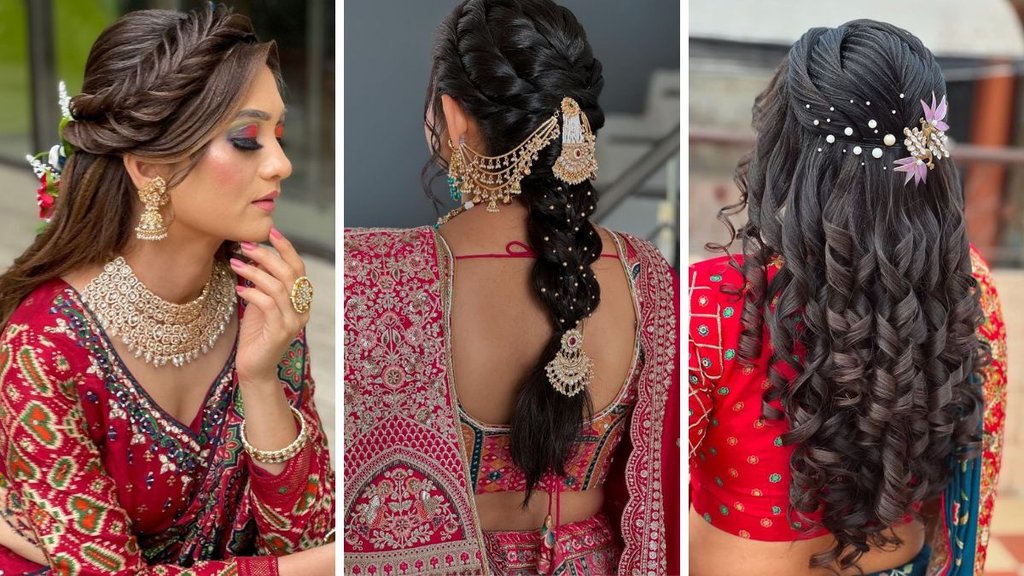 Bridal Hairstyle, bridal hairstyle for wedding, Indian bridal hairstyle for wedding